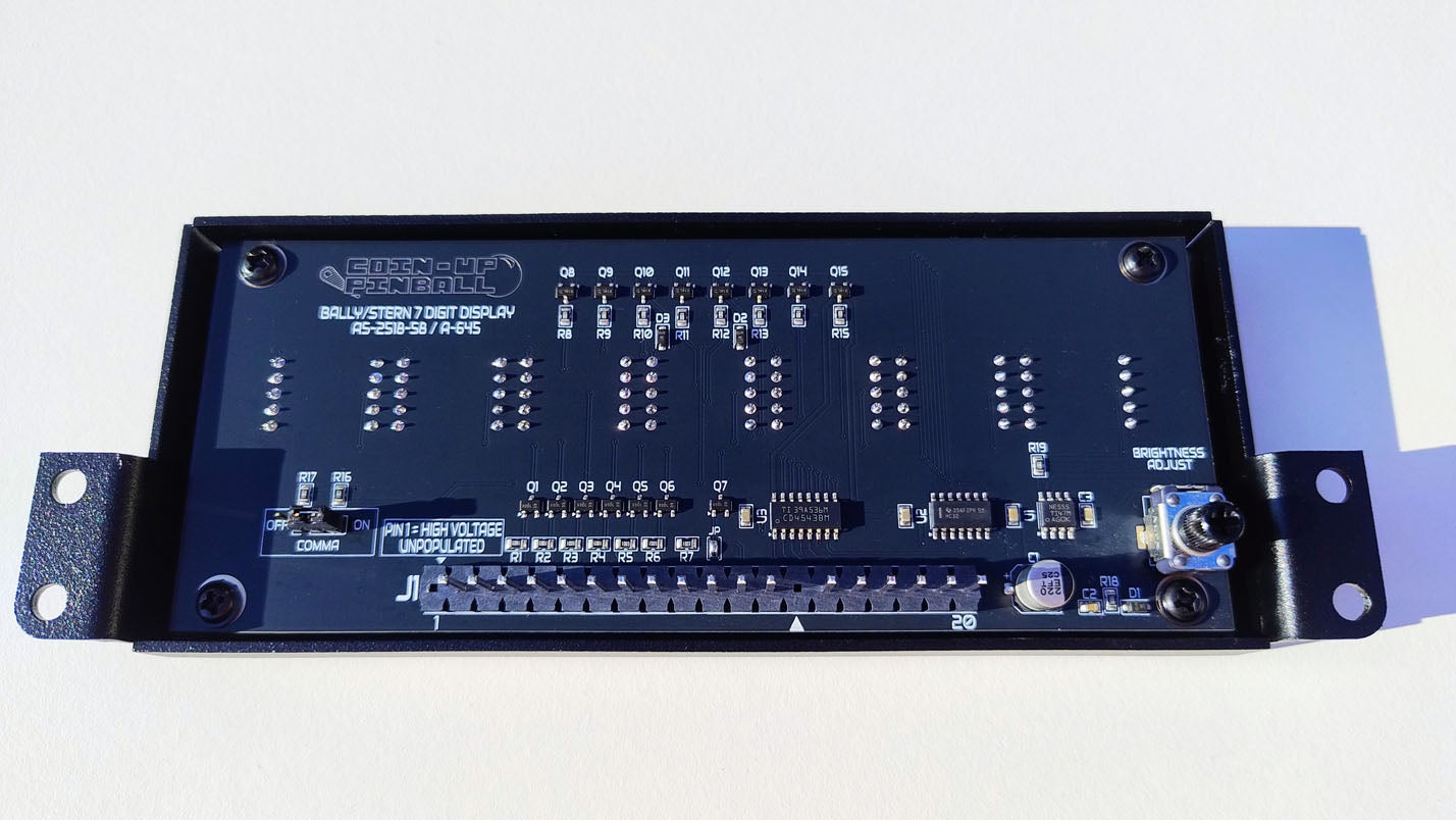Single Bally Stern 7 Digit LED Display With Steel Mounting Frame AS-2518-58 / A-645
