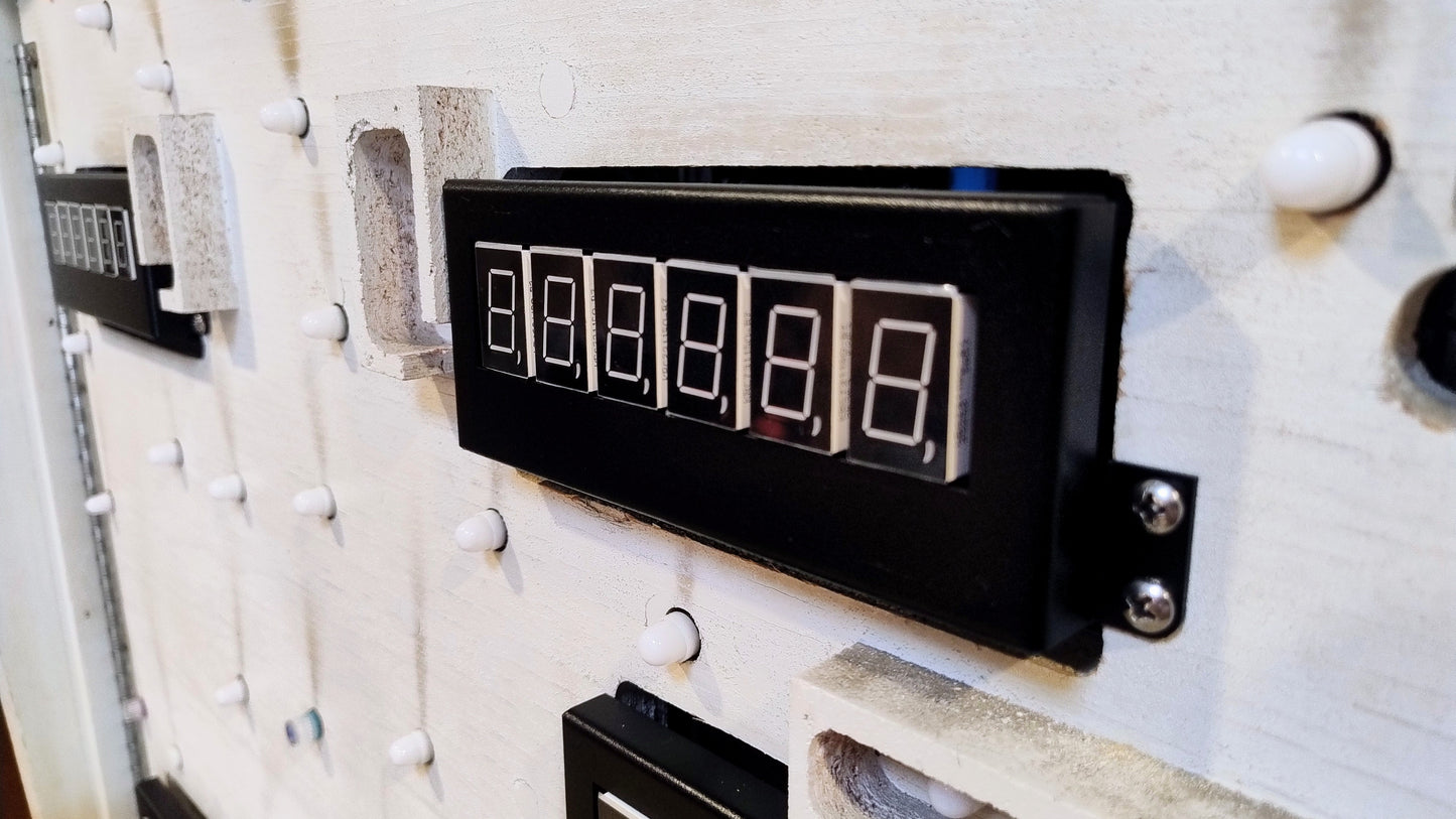 Set of 5 Bally Stern 6 Digit LED Display With Steel Mounting Frame AS-2518-15 / AS-2518-21 / A-434 / DA-100