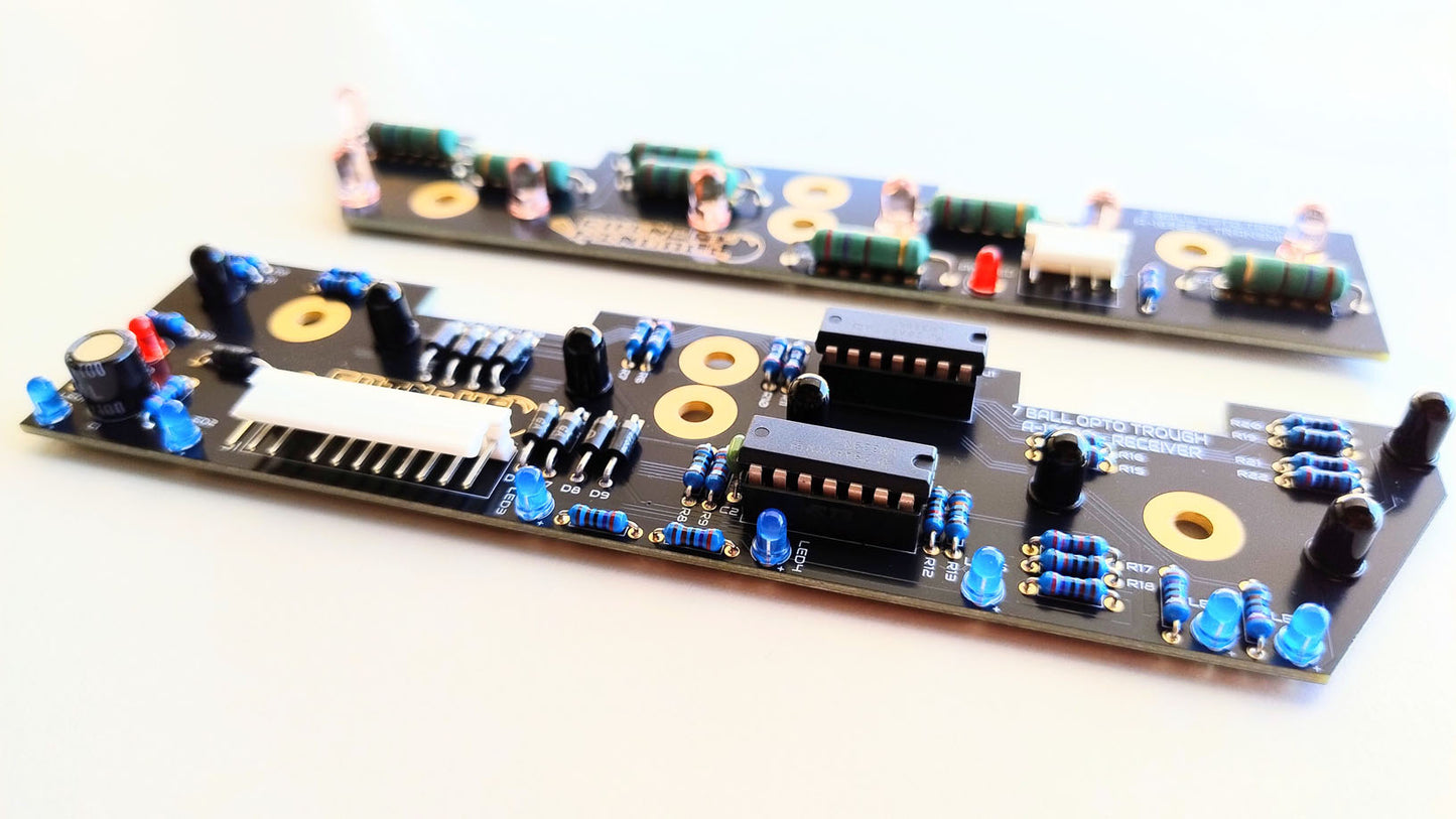 7 Ball Opto Trough Board Set for Williams/Bally Wide Body Pinball Machines