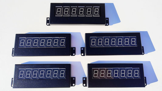 Set of 5 Bally Stern 7 Digit LED Display With Steel Mounting Frame AS-2518-58 / A-645
