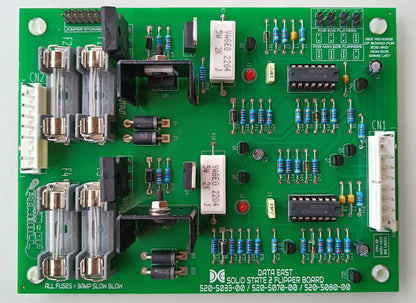Data East Sega 2 Flipper Board Pinball - 520-5033-00 / 520-5070-00 / 520-5080-00 Front