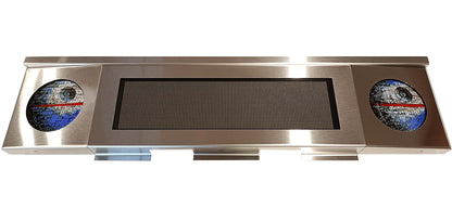 Data East Replacement Pinball Speaker Display Panel - Reflective Brushed Stainless Steel