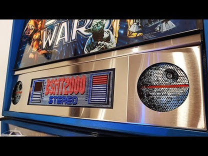 Data East Replacement Pinball Speaker Display Panel - Reflective Brushed Stainless Steel